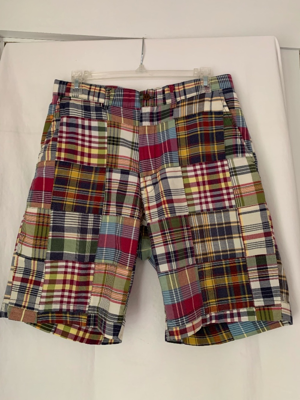 Polo Ralph Lauren 'Prospect' madras plaid patchwork shorts
